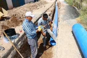 TOKİ bölgesinin içme suyu hattı yenileniyor